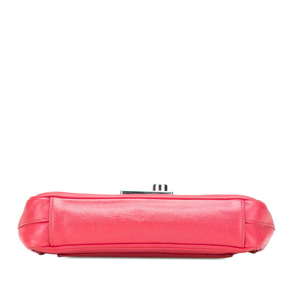 Prada Crossbody Chain Shoulder Bag Pink Saffiano Leather - Picture 3 of 9
